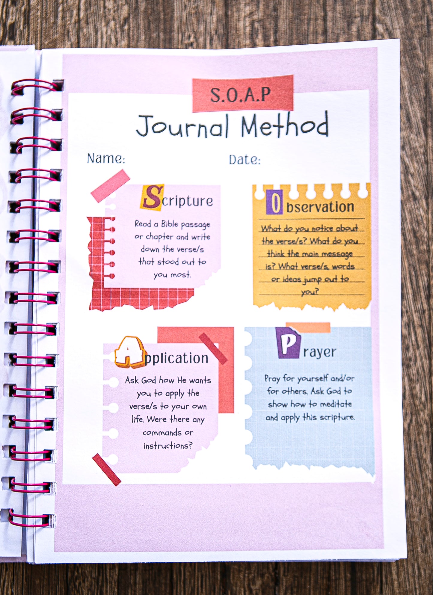 SOAP Bible Study Journal