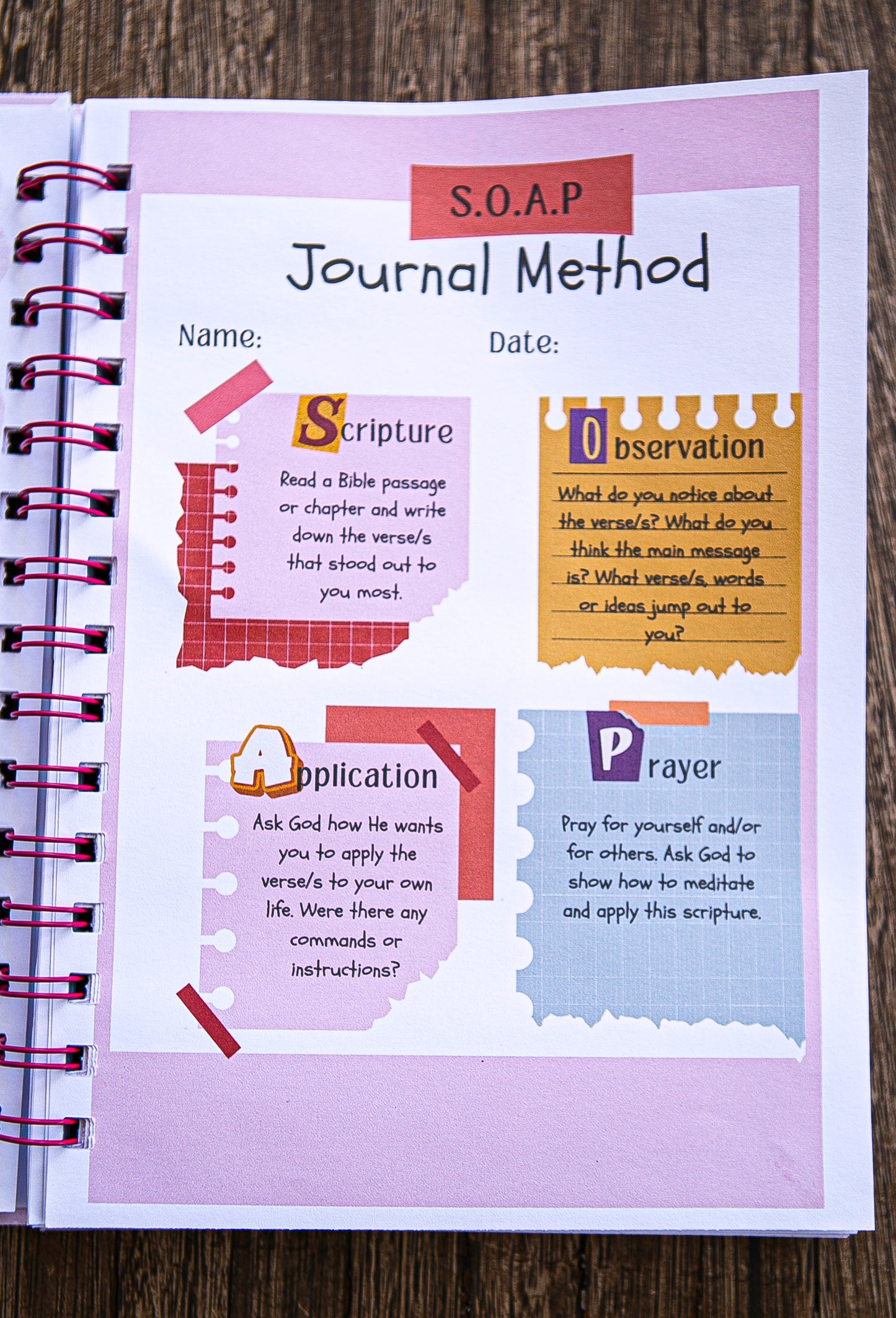 SOAP Bible Study Journal